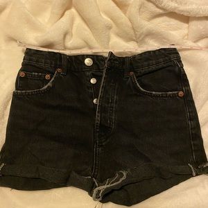 Zara high waisted jean shorts.